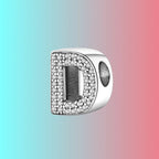 925 Silver Letter Charm D044-D