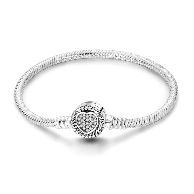 925 Heart Charm Bracelet