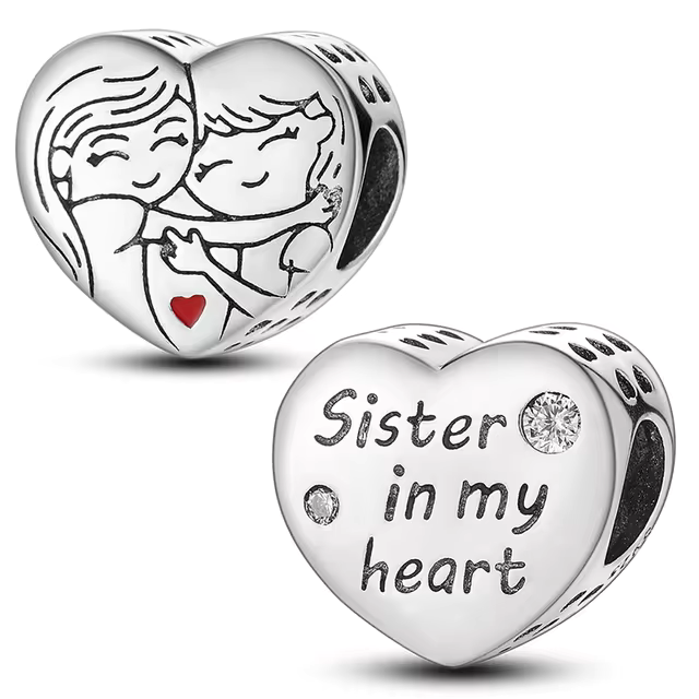 925 Sister Heart Bead Charm - Special Something