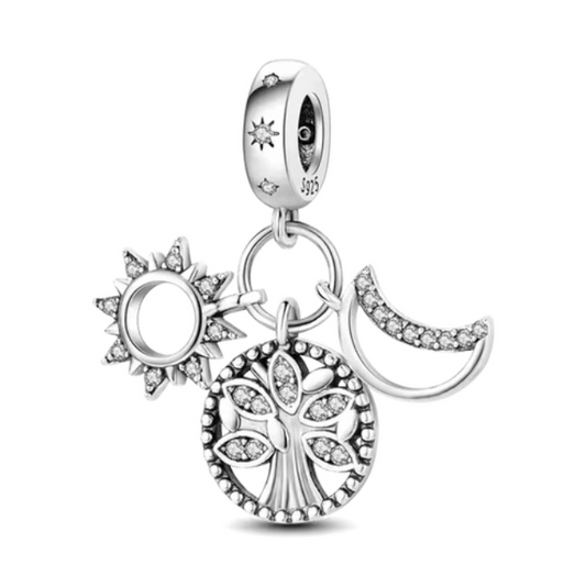 925 Tree Sun & Moon Charm - Special Something