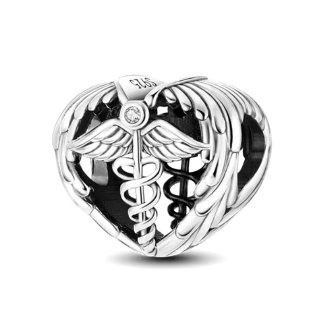 925 Heart Wing Sword Charm - Special Something