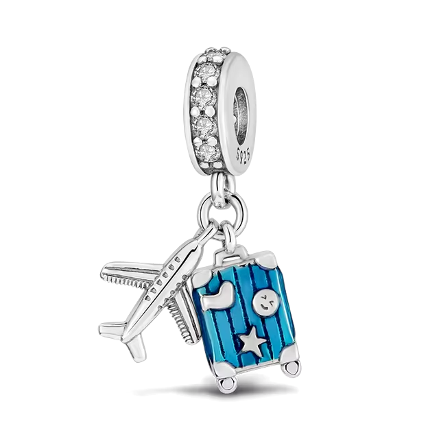 925 Blue Suitcase Charm - Special Something