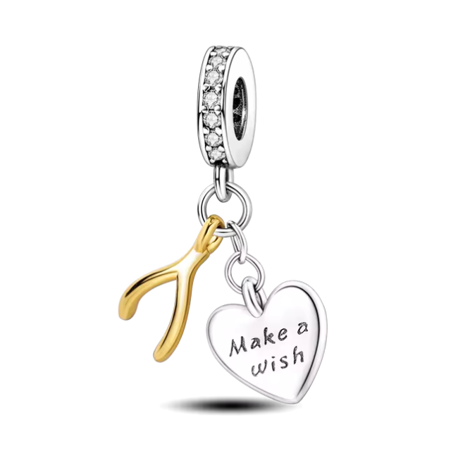 925 Good luck Wishbone Charm - Special Something