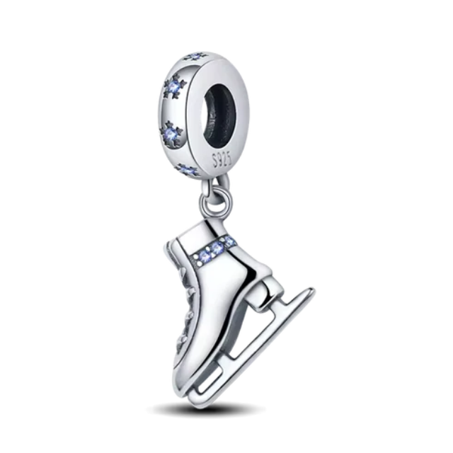925 Ice Skates Charm