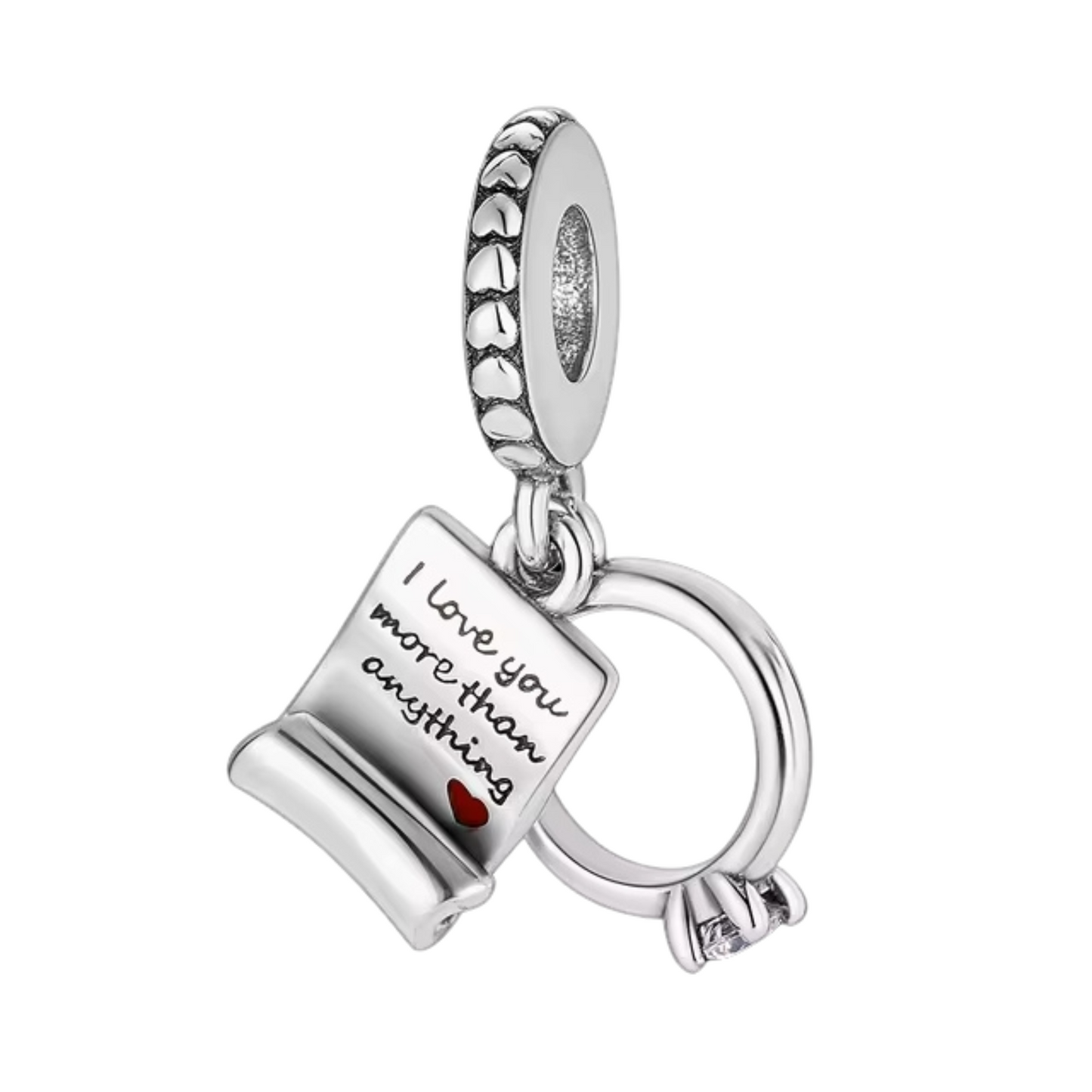 925 "I Love You More Than Anything" Charm