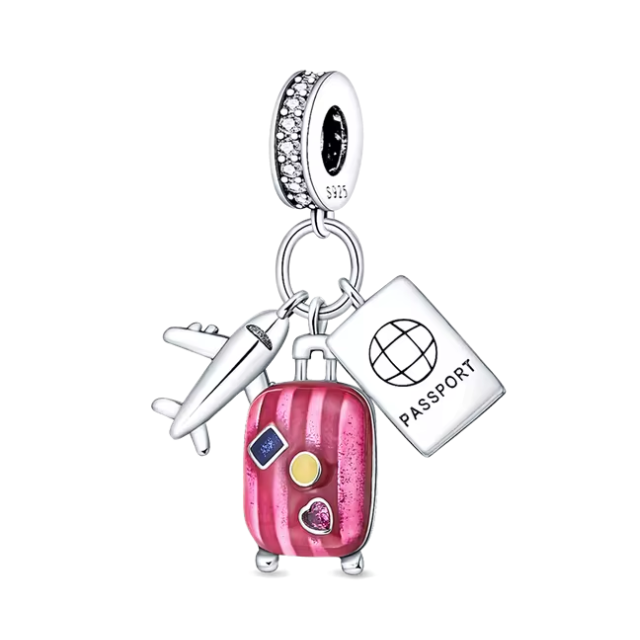 925 Pink Suitcase Charm - Special Something