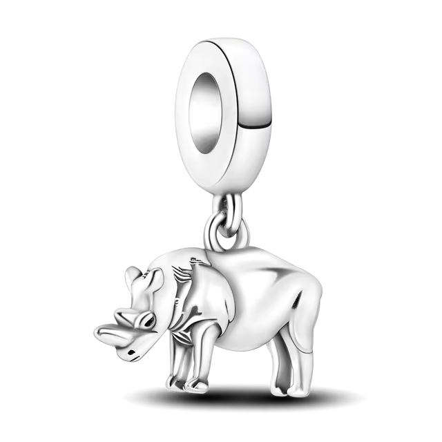 925 Rhino Charm