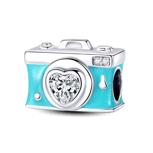 925 Turquoise Diamond Camera Charm - Special Something