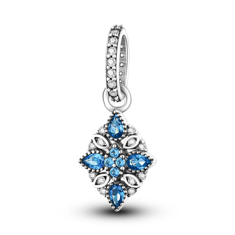Blue Gem Diamond Charm