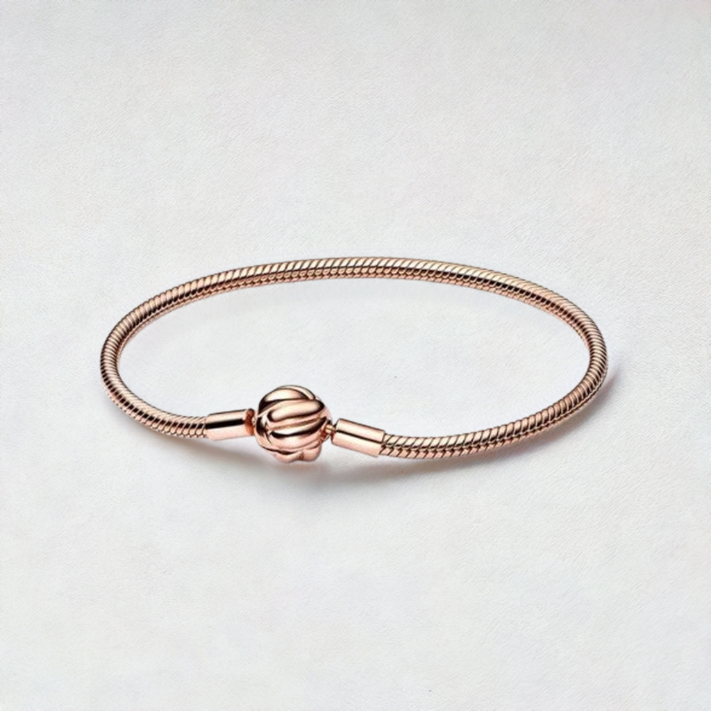 925 Rose Gold Plated Heart Bracelet