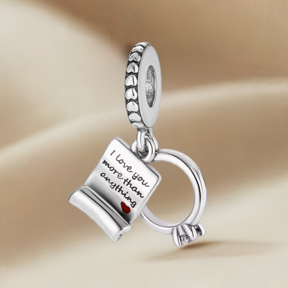 925 "I Love You More Than Anything" Charm