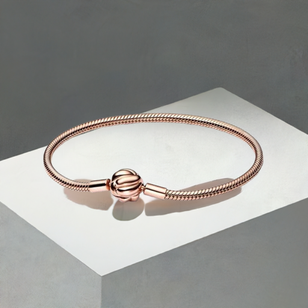 925 Rose Gold Plated Heart Bracelet