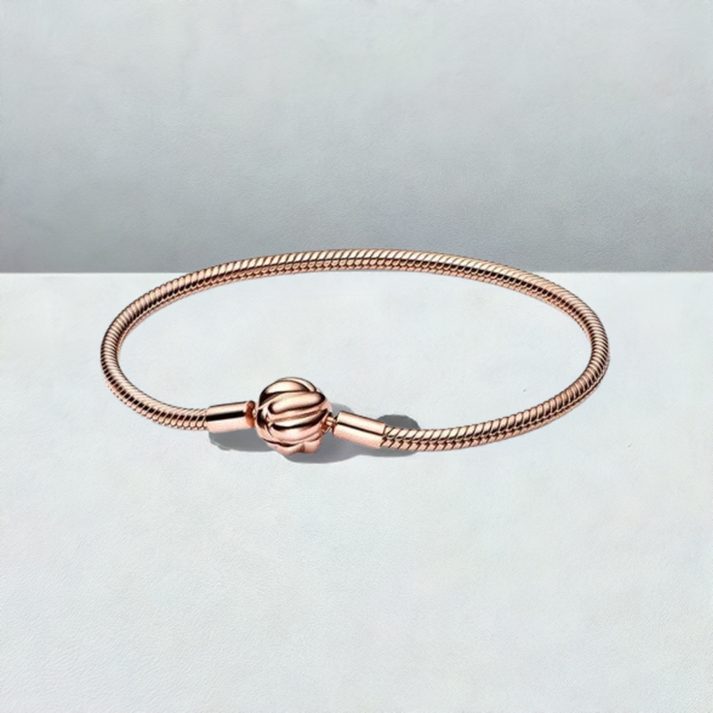 925 Rose Gold Plated Heart Bracelet