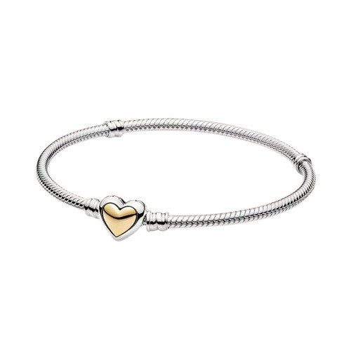 Gold Plated Heart Charm Bracelet