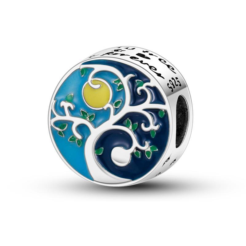 Blue Design Bead Charm
