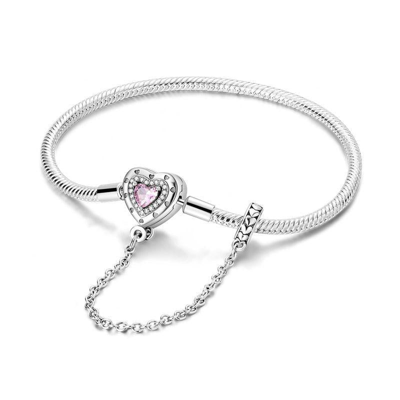 925 Heart Charm Bracelet