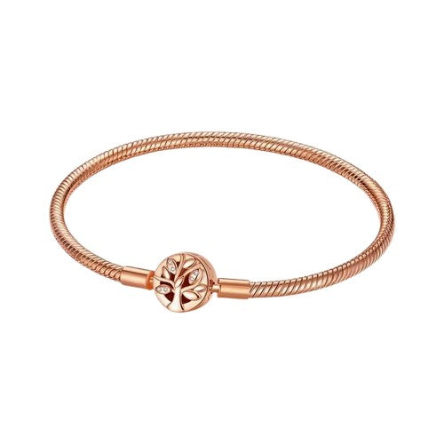 925 Rose Gold Plated Charm Bracelet